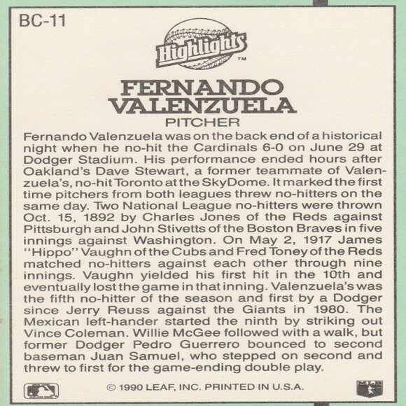 Fernando Valenzuela MLB Collection - Picture 3 of 11